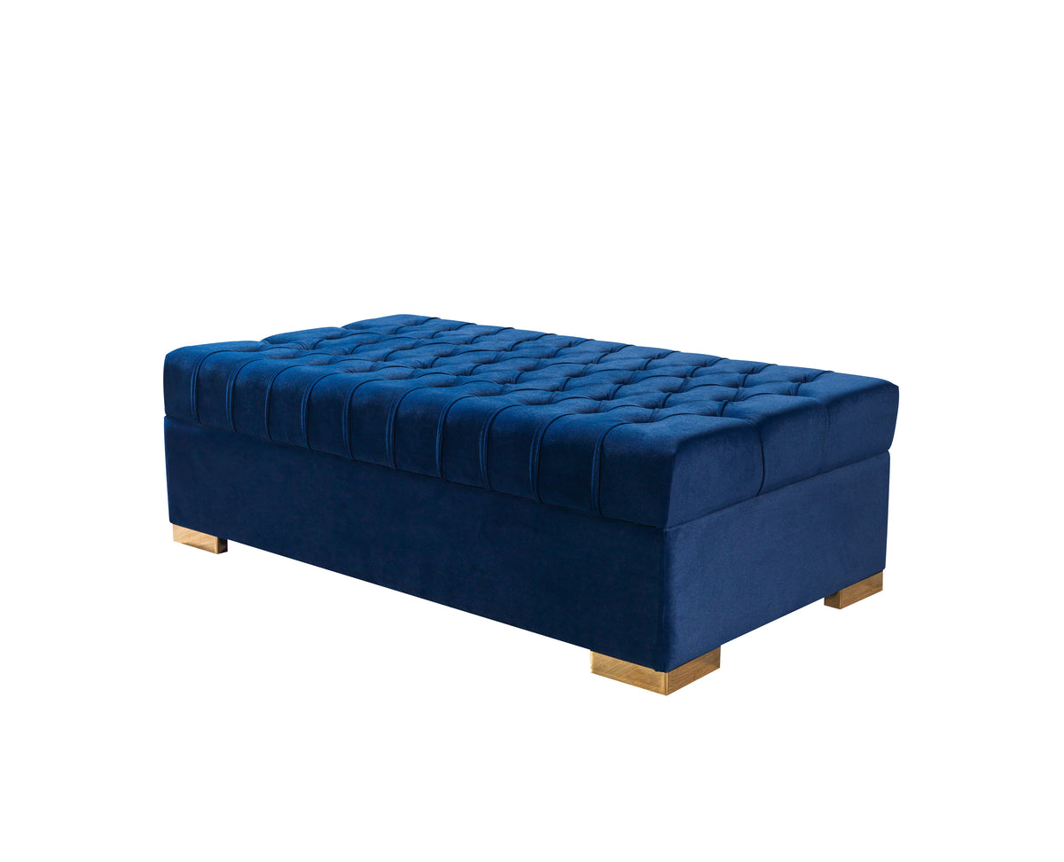 Lauren 136-Inch Velvet Double Chaise Sectional