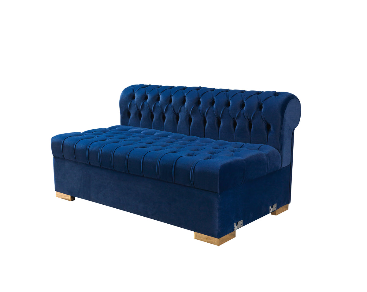 Lauren 136-Inch Velvet Double Chaise Sectional