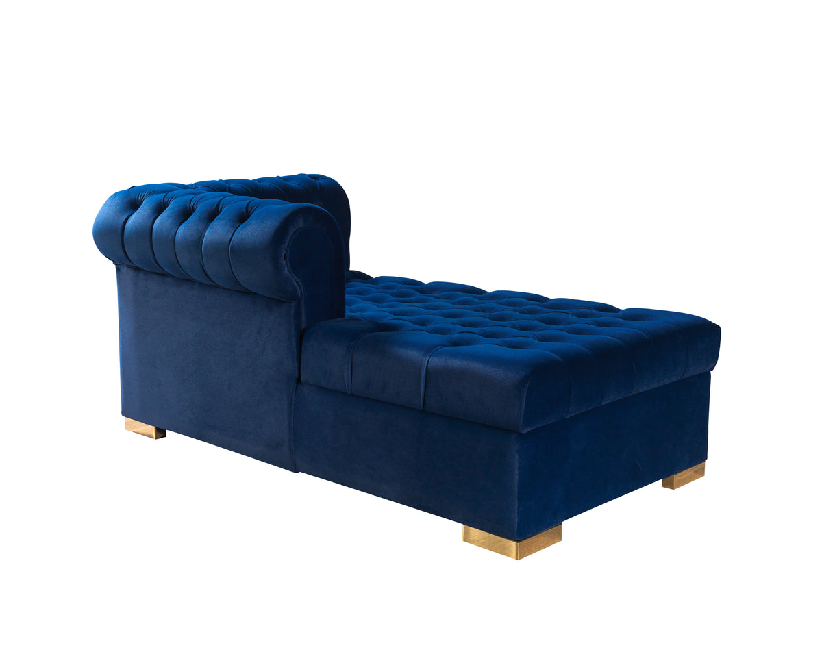 Lauren 136-Inch Velvet Double Chaise Sectional