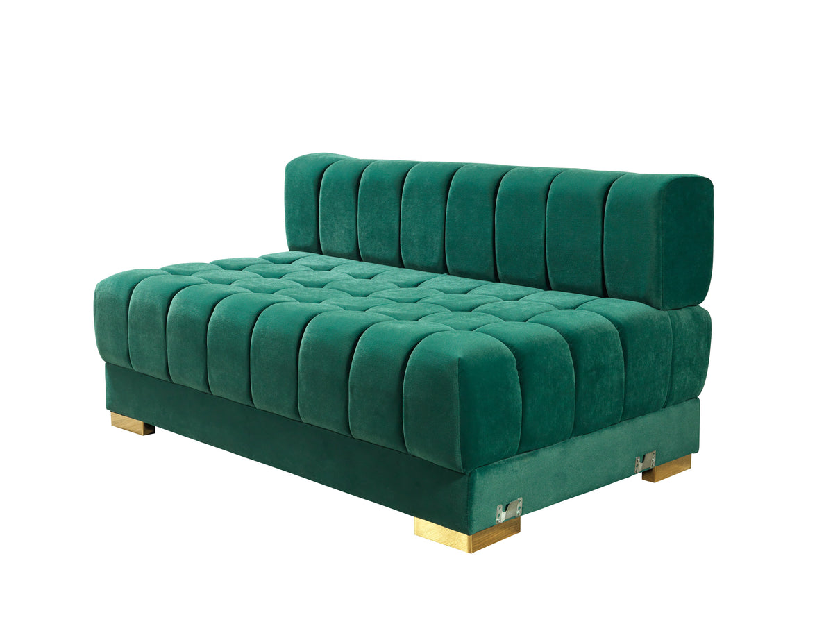 Ariana 138-Inch Velvet Double Chaise Sectional