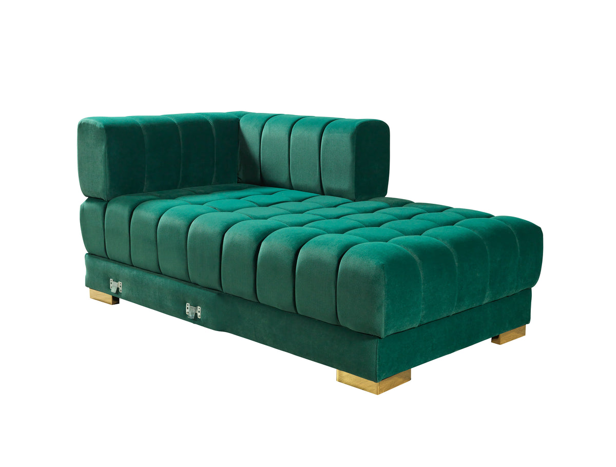 Ariana 138-Inch Velvet Double Chaise Sectional