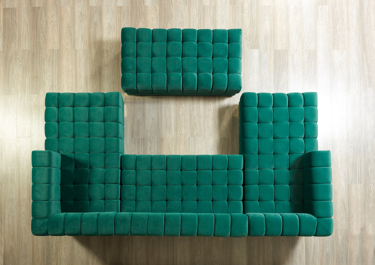 Ariana 138-Inch Velvet Double Chaise Sectional