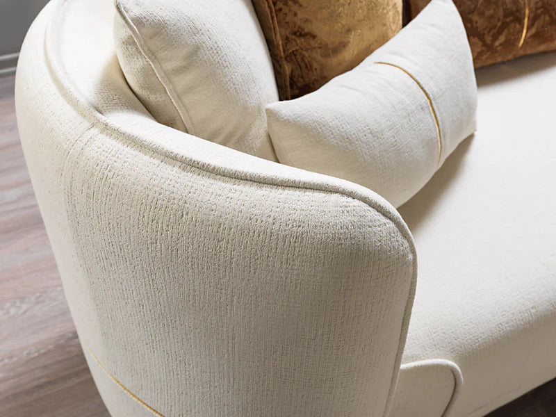 Helena Ivory Velvet Accent Chair