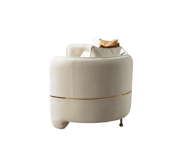 Helena Ivory Velvet Accent Chair