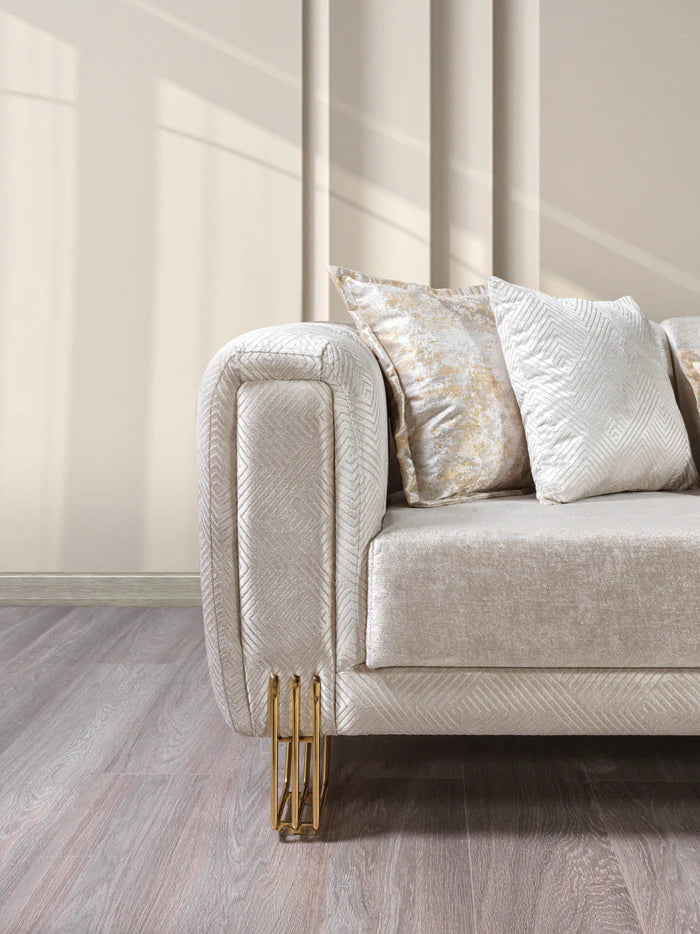 Santana Velvet Sofa and Loveseat Set, Five Colors