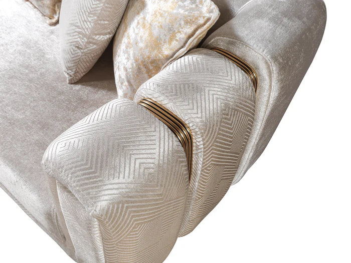 Santana Velvet Sofa and Loveseat Set, Five Colors