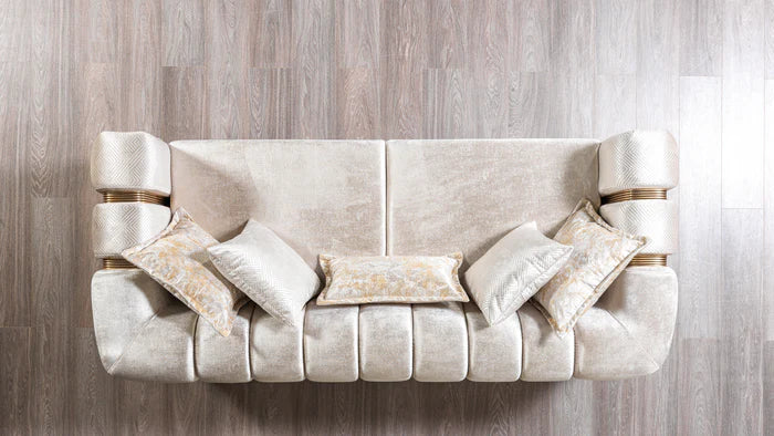 Santana Velvet Sofa and Loveseat Set, Five Colors