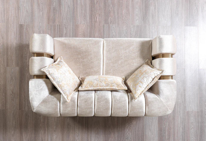 Santana Velvet Sofa and Loveseat Set, Five Colors