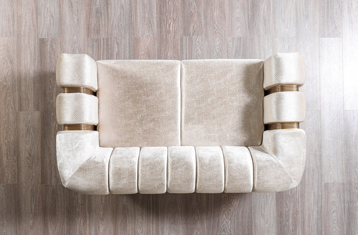 Santana Velvet Sofa and Loveseat Set, Five Colors