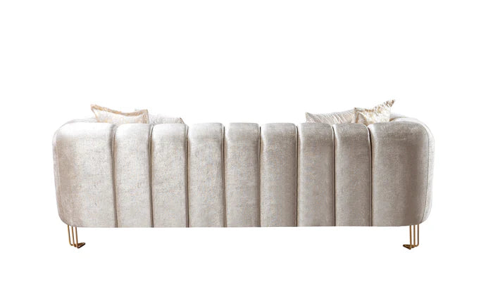 Santana Velvet Sofa and Loveseat Set, Five Colors