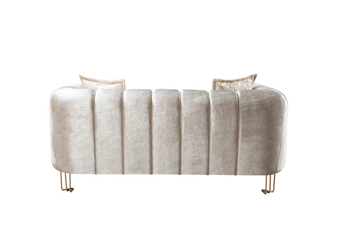 Santana Velvet Sofa and Loveseat Set, Five Colors
