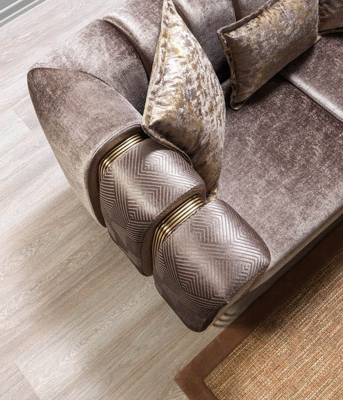 Santana Velvet Sofa and Loveseat Set, Five Colors