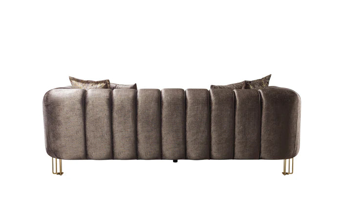 Santana Velvet Sofa and Loveseat Set, Five Colors