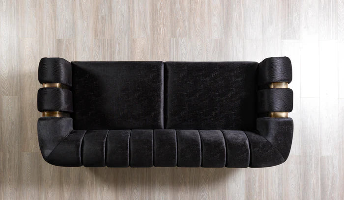 Santana Velvet Sofa and Loveseat Set, Five Colors