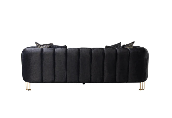 Santana Velvet Sofa and Loveseat Set, Five Colors