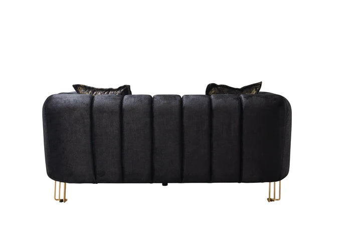 Santana Velvet Sofa and Loveseat Set, Five Colors
