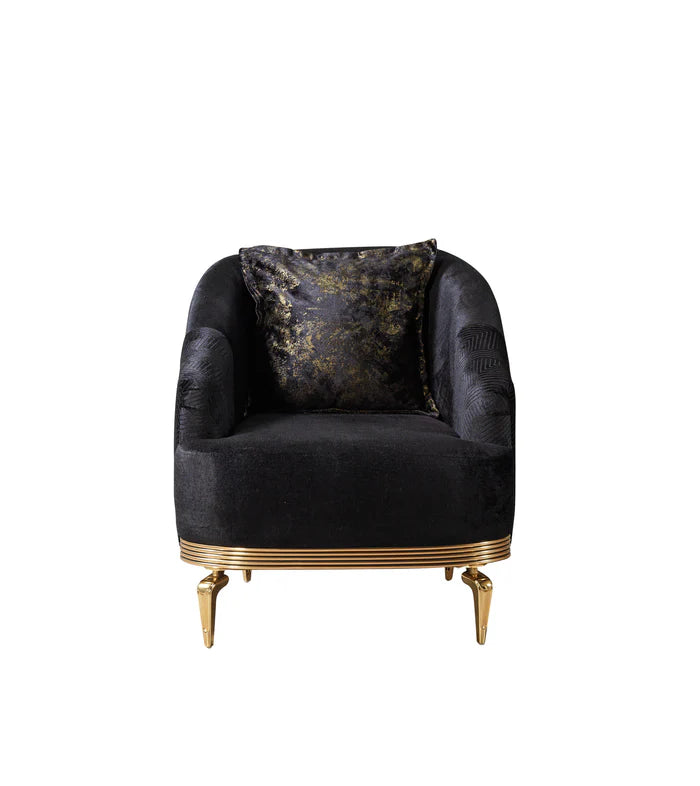 Santana Velvet Accent Chair, Five Colors