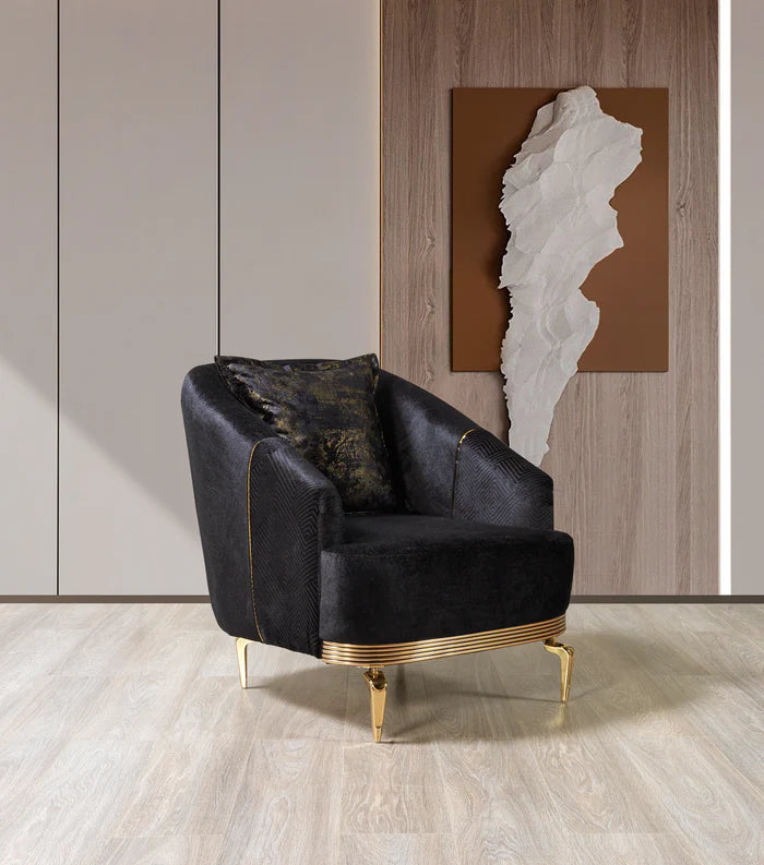 Santana Velvet Accent Chair, Five Colors