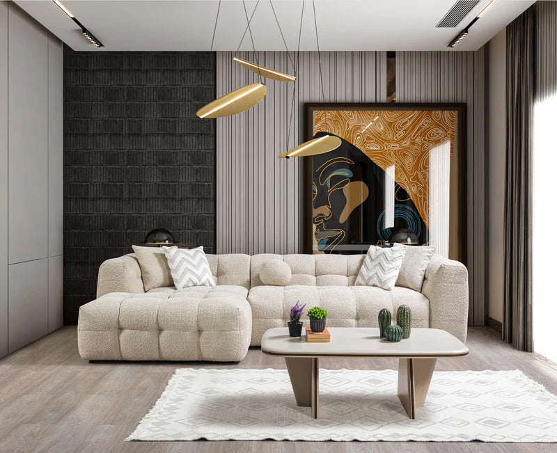 Ivy 110 in. Bouclé Sectional, RAF or LAF