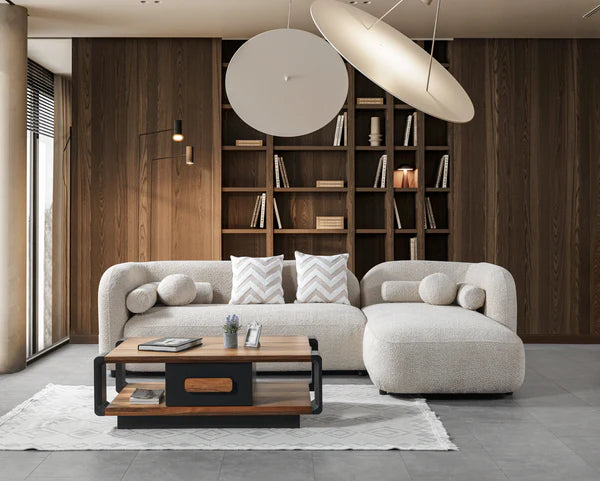 Liva Boucle 110" Sectional