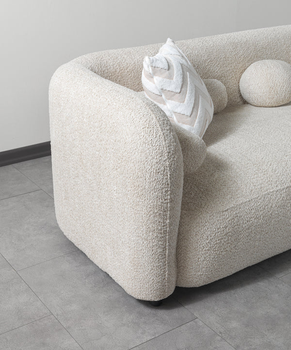 Liva 110-Inch Bouclé Chaise Sectional, Sand or Gray