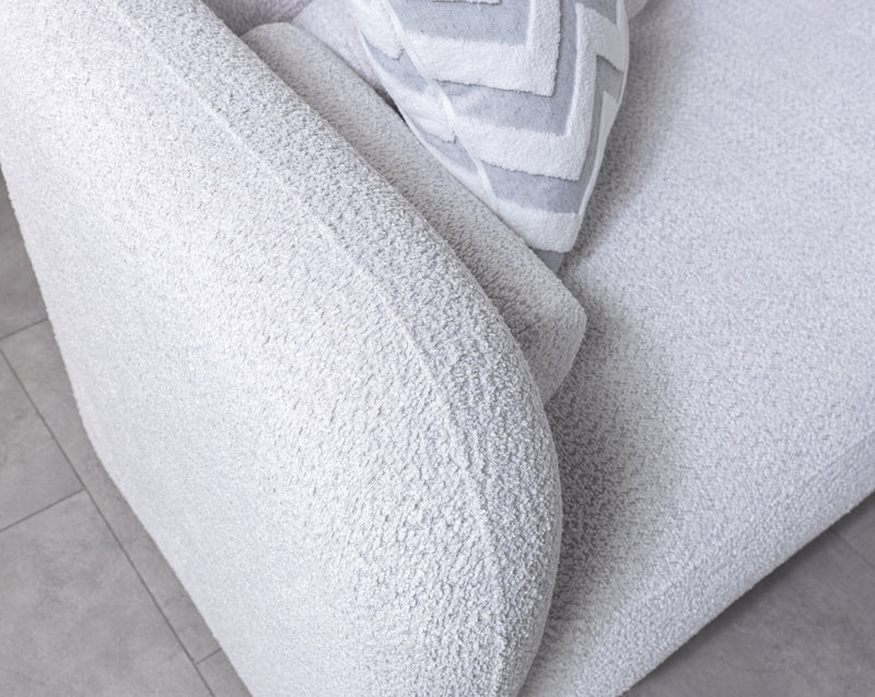 Liva 110-Inch Bouclé Chaise Sectional, Sand or Gray