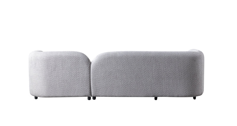 Liva 110-Inch Bouclé Chaise Sectional, Sand or Gray