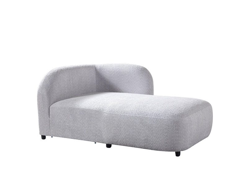 Liva 110-Inch Bouclé Chaise Sectional, Sand or Gray