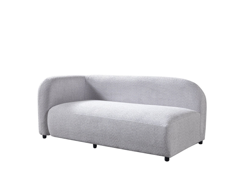 Liva 110-Inch Bouclé Chaise Sectional, Sand or Gray