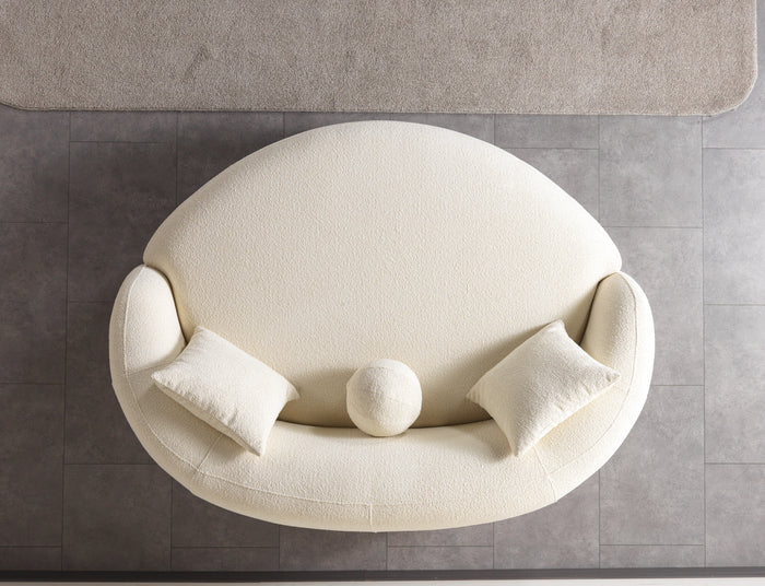 Bonita Ivory Boucle Round Sofa