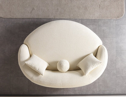 Bonita Ivory Boucle Round Sofa