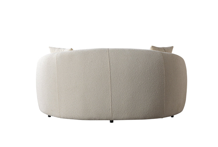 Bonita Ivory Boucle Round Sofa