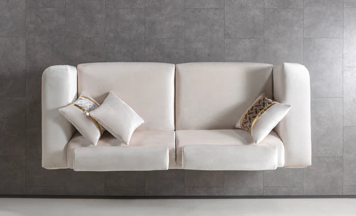 Fabiana Ivory Velvet Sofa
