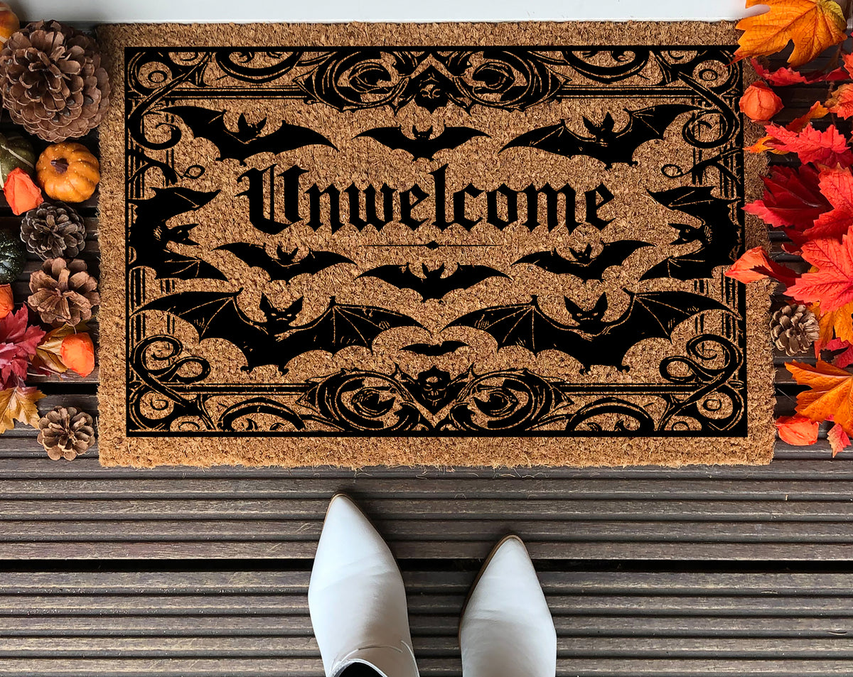 Unwelcome Halloween Doormat