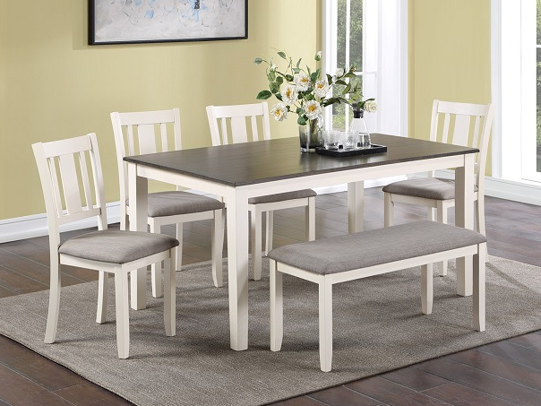 Rowan Chalk Gray 6-Piece Dining Set