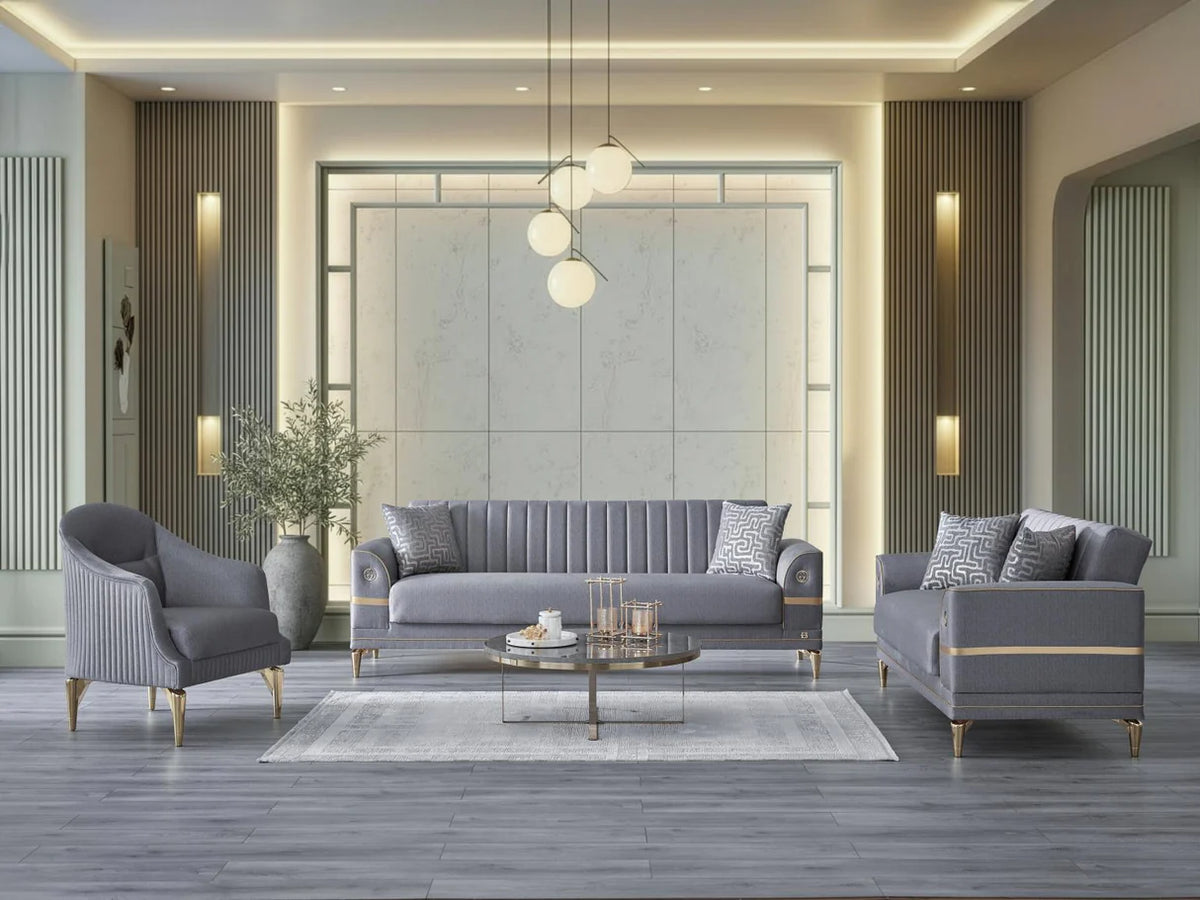 Royal Nevada Gray Living Room Set