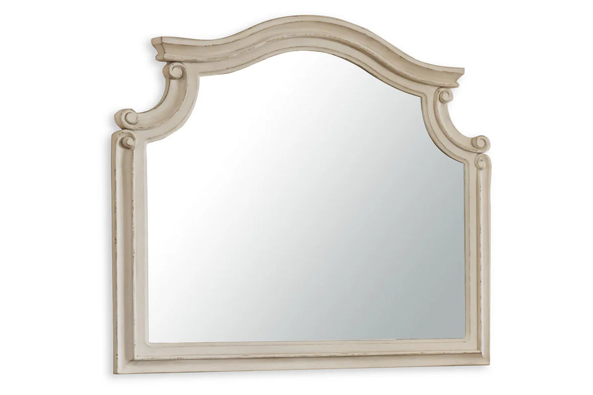 Realyn Chipped White Bedroom Mirror Only