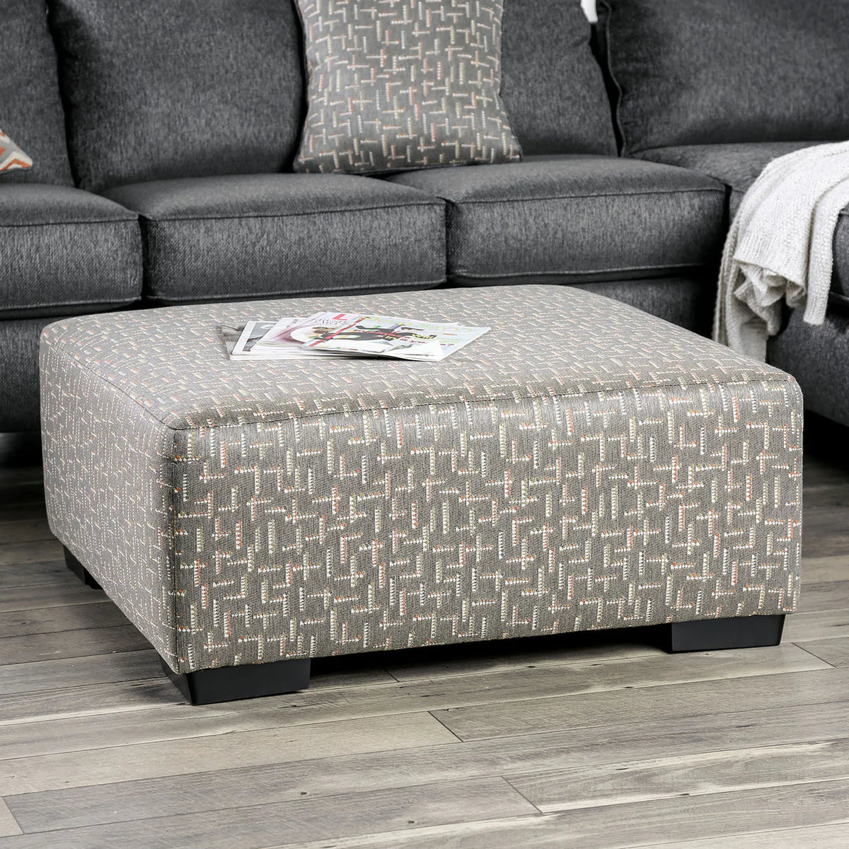Earl Gray Sectional or Ottoman