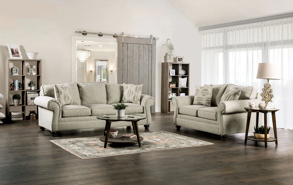 Amaya Cream Upholstered Sofa