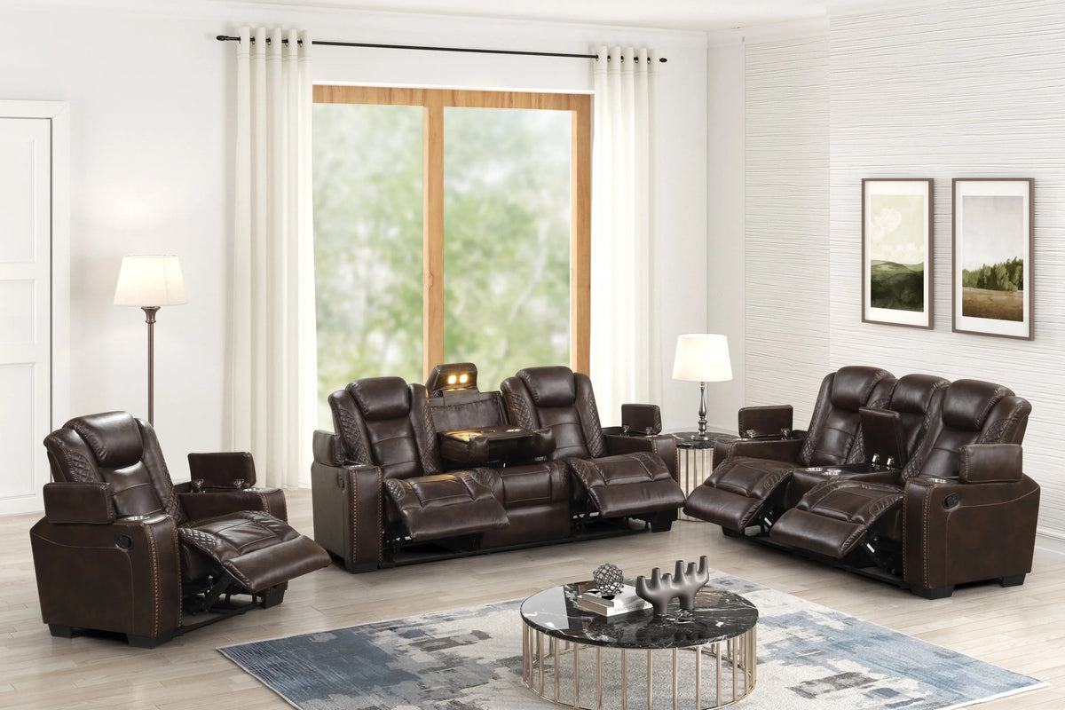 Stefano 3-Piece Manual Reclining Living Room Set