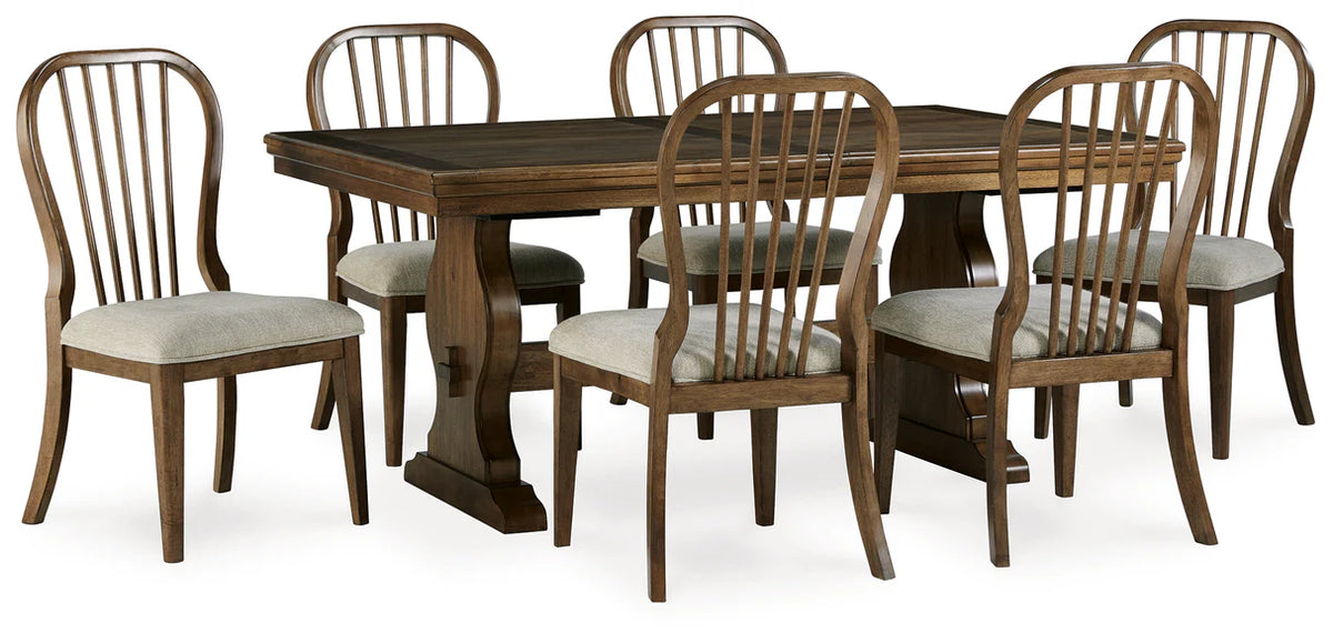 Sturlayne Brown Dining Table & 6 Chairs
