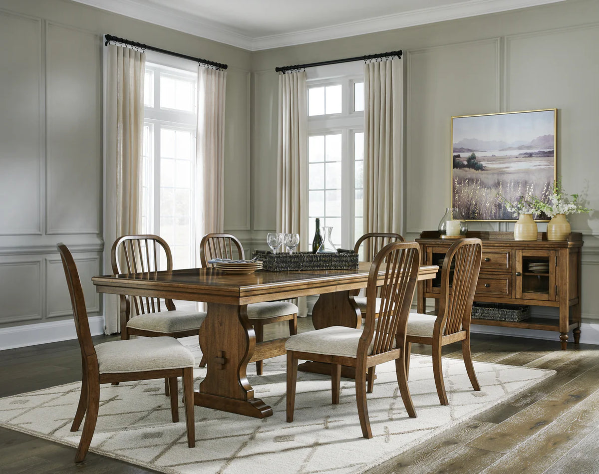 Sturlayne Brown Dining Table & 6 Chairs