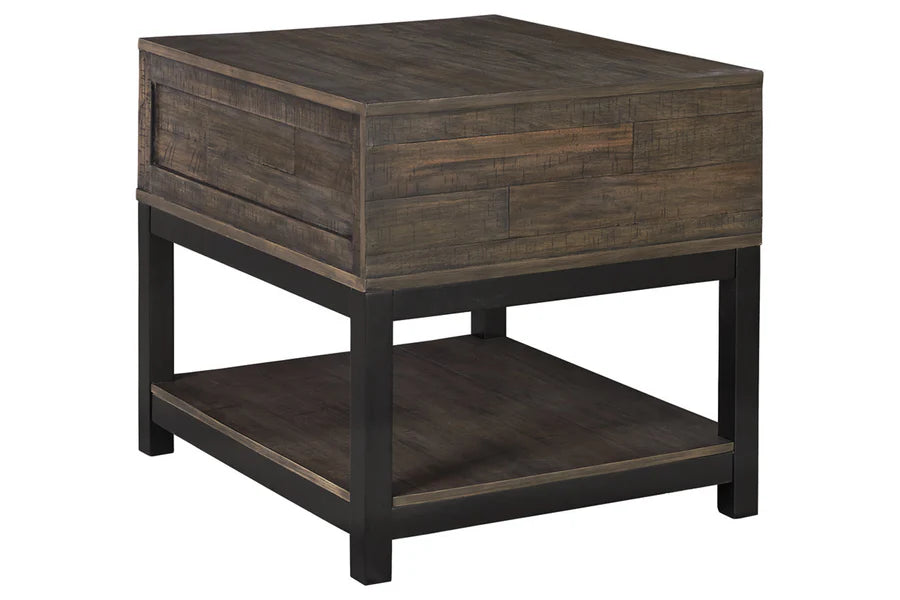 Johurst Two-Tone End Table with Drawer and Shelf