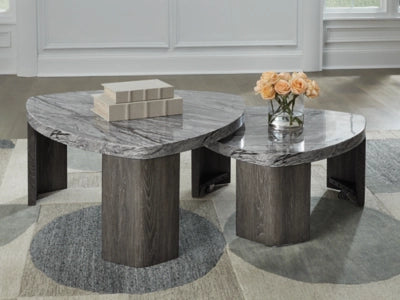 Surmour Gray Stacked Coffee Tables, Set of 2