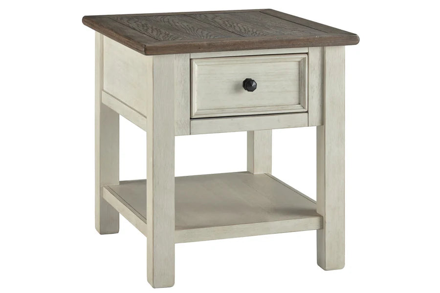Bolanburg Weathered Oak and White End Table