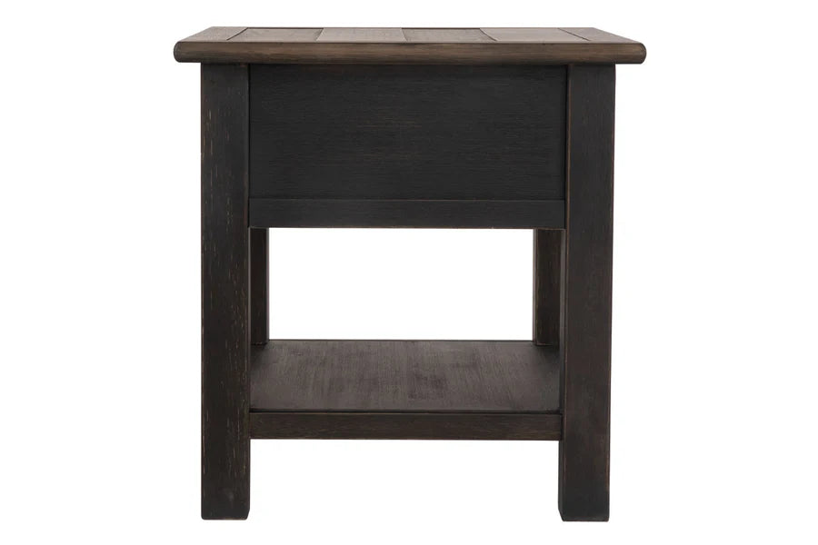Tyler Creek Grayish Brown End Table with Drawer
