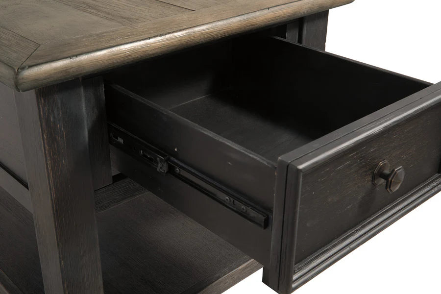 Tyler Creek Grayish Brown End Table with Drawer