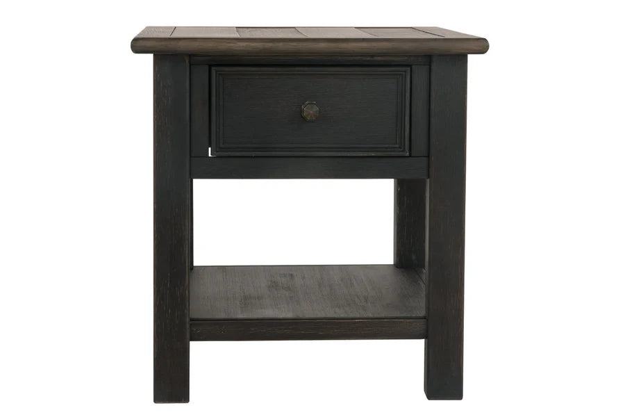 Tyler Creek Grayish Brown End Table with Drawer