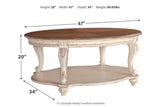 Realyn Two-Tone Oval Coffee Table