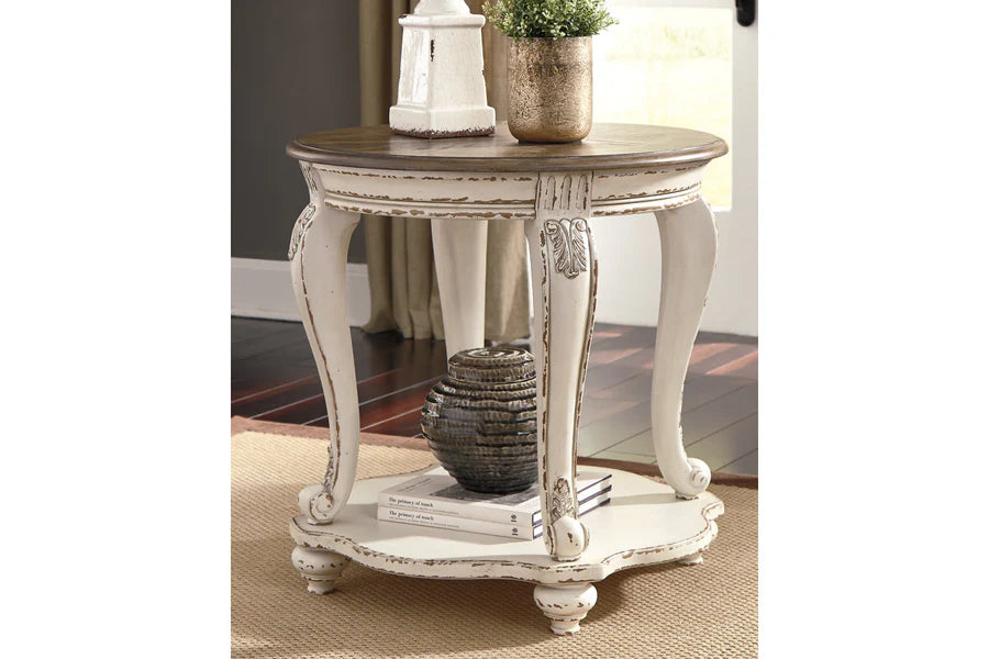 Realyn Two-Tone Round End Table